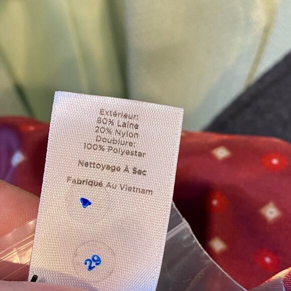 Talbots Wool Blend Pea Coat Gray Fully Lined Sz 18 - Picture 6 of 7